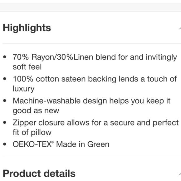 NWOT Casaluna Linen Blend Standard Sham in Warm Brown - Picture 6 of 6